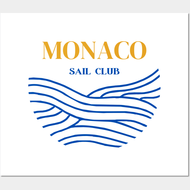 Monaco Sail Club Wall Art by yourstruly